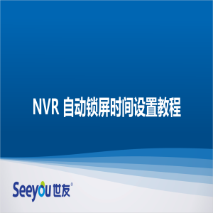 3118云顶集团 NT NVR自动锁屏时间设置教程