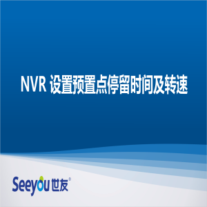 3118云顶集团 NT NVR设置预置点停留时间及转速